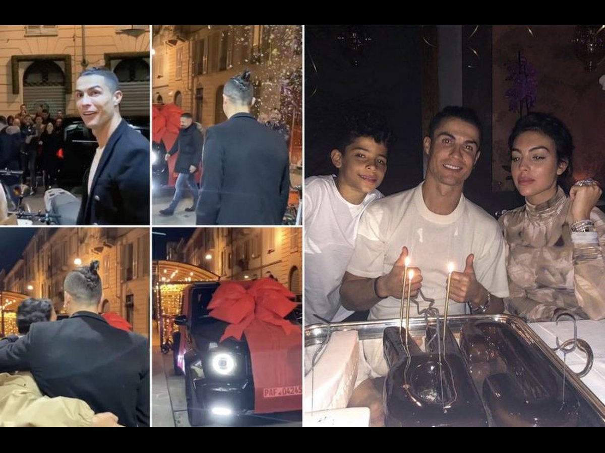 Tiền đạo Cristiano Ronaldo tự hào khoe với người hâm mộ chiếc xe được bạn gái tặng