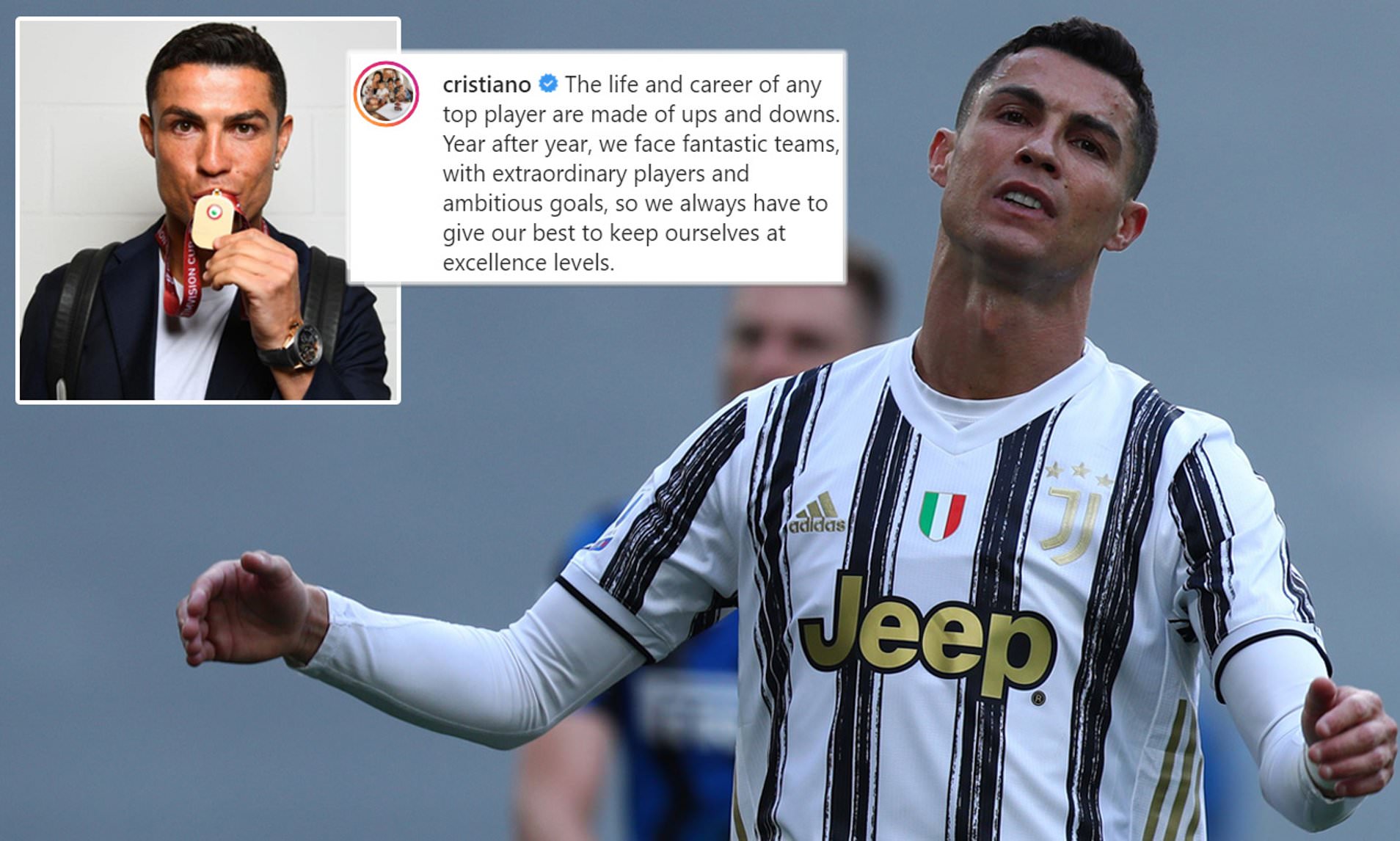 Ronaldo viết sai chính tả trong đoạn video chia tay Juventus